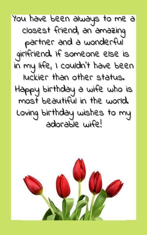 awesome birthday wishes for wife